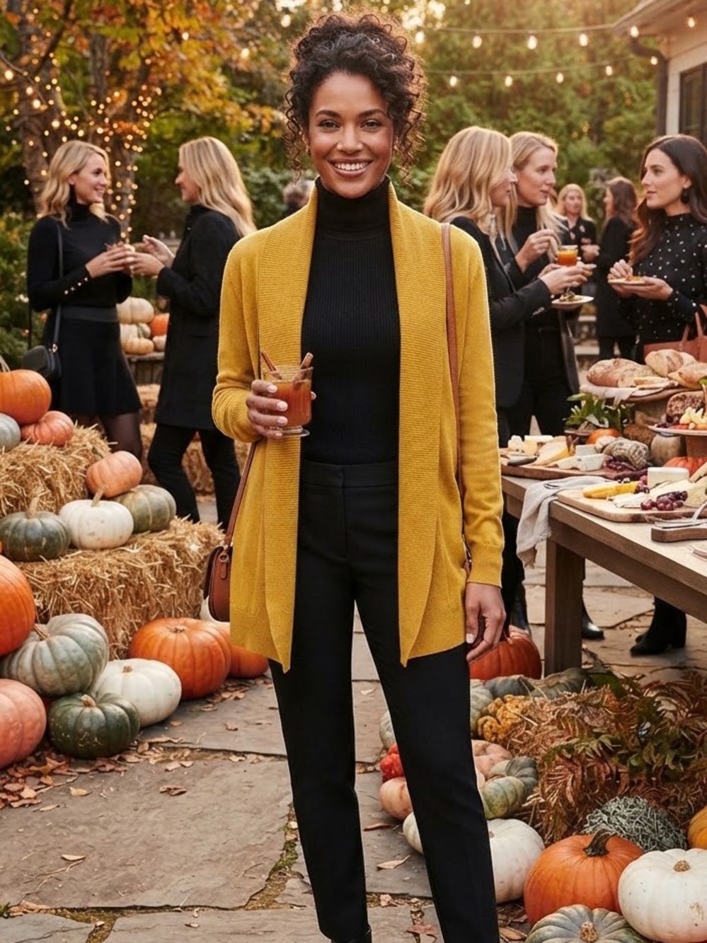 Philosophy Golden Yellow Open-Front Cardigan, Women’s Sz L